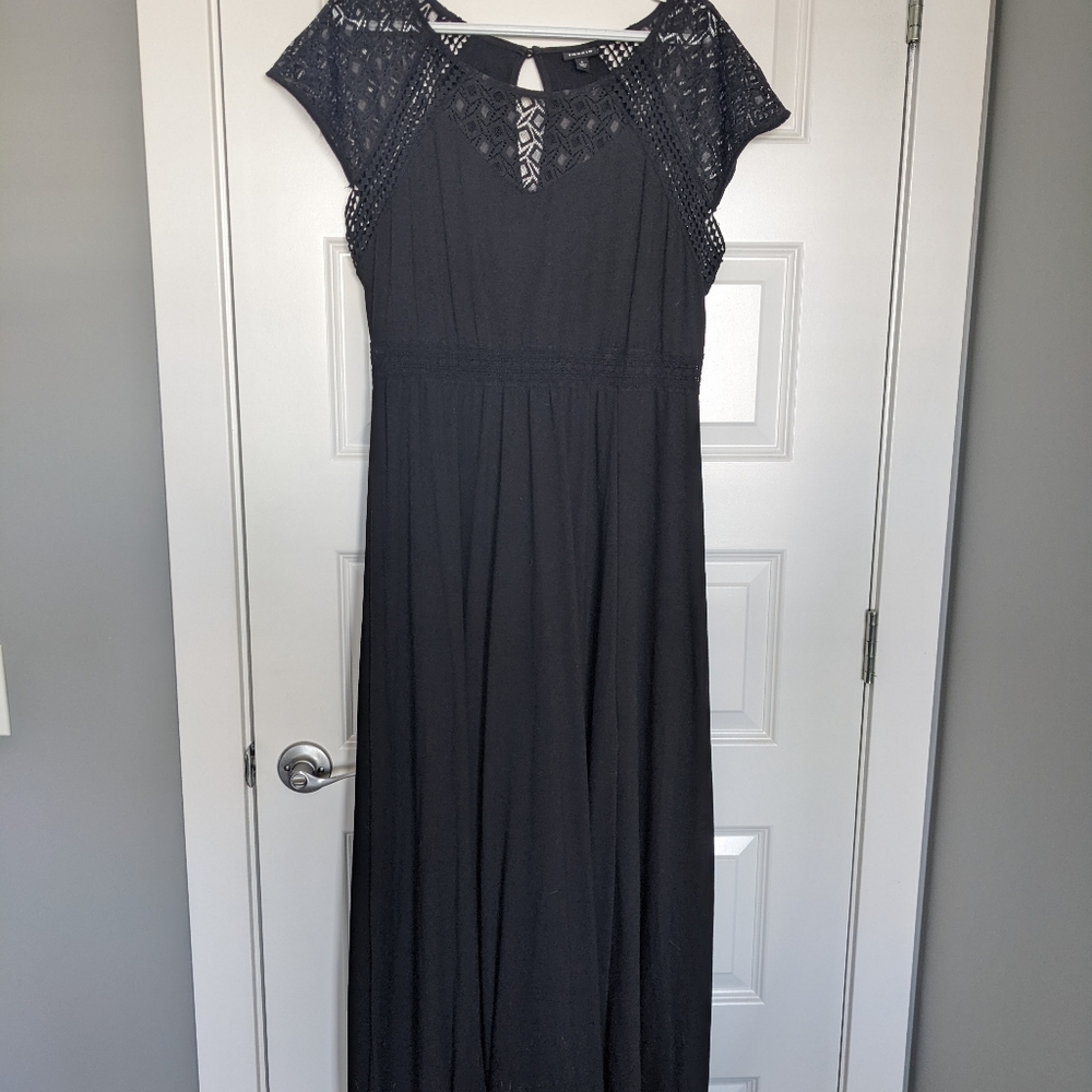 Torrid maxi dress with lace/crochet details